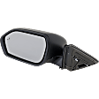 Driver Side Mirror, Power Adjust, Manual Folding, Non-Heated, Textured Black, In-Housing Signal Light, No Memory, Puddle Light, and Auto-Dimming, With Blind Spot Detection in Glass, Base Model