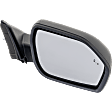 Passenger Side Mirror, Power Adjust, Manual Folding, Non-Heated, Textured Black, In-Housing Signal Light, No Memory, Puddle Light, and Auto-Dimming, With Blind Spot Detection in Glass, Base Model