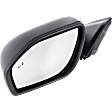 Driver Side Mirror, Power Adjust, Manual Folding, Heated, Textured Black, No Signal Light, No Memory, With Puddle Light, No Auto-Dimming, With Blind Spot Detection in Glass, XLT Model