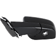 Driver Side Mirror, Power Adjust, Manual Folding, Heated, Textured Black, No Signal Light, No Memory, With Puddle Light, No Auto-Dimming, With Blind Spot Detection in Glass, XLT Model