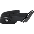 Passenger Side Mirror, Power Adjust, Manual Folding, Heated, Textured Black, No Signal Light, No Memory, With Puddle Light, No Auto-Dimming, With Blind Spot Detection in Glass, XLT Model