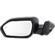 Driver Side Mirror, Power Adjust, Heated, Manual Folding, Textured Black, In-housing Signal Light, No Memory, No Puddle Light, No Auto-Dimming, with Blind Spot Detection in Glass
