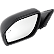 Driver Side Mirror, Power Adjust, Heated, Manual Folding, Textured Black, In-housing Signal Light, No Memory, No Puddle Light, No Auto-Dimming, with Blind Spot Detection in Glass