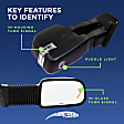 2017 Ford F-350 Super Duty - Driver Side Towing Mirror, Upper - Power Adjust, Lower - Manual Adjust, Heated, Textured Black, Manual Folding, In-housing Signal Light, No Blind Spot Feature, No Memory, No Puddle Light, No Auto-Dimming