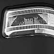 Driver Side Towing Mirror, Upper - Power Adjust, Lower - Manual Adjust, Heated, Power Folding, Paintable, In-housing Signal Light, No Memory, With Puddle Light, No Auto-Dimming
