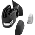 Passenger Side Towing Mirror, Upper - Power , Lower - Manual Adjust, Heated, Power Folding, Paintable, with Memory, with Blind Spot Detection in Glass, with Spotlight and Temp Sensor