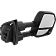 Passenger Side Towing Mirror, Upper - Power , Lower - Manual Adjust, Heated, Power Folding, Paintable, with Memory, with Blind Spot Detection in Glass, with Spotlight and Temp Sensor