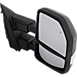 2020 Ford F-150 - Passenger Side Towing Mirror, Upper - Power Adjust, Lower - Manual Adjust, Heated, Textured Black, Manual Folding, In-housing Signal Light, No Blind Spot Feature, No Memory, With Puddle Light, No Auto-Dimming