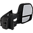 2020 Ford F-150 - Passenger Side Towing Mirror, Upper - Power Adjust, Lower - Manual Adjust, Heated, Textured Black, Manual Folding, In-housing Signal Light, No Blind Spot Feature, No Memory, With Puddle Light, No Auto-Dimming