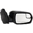 2015-2023 Ford Edge - Passenger Side Mirror, Power Adjust, Heated, Manual Folding, Paintable, In-housing Signal Light, With Memory, With Puddle Light, No Auto-Dimming, With Blind Spot Glass