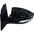 2017 Ford Focus - Driver Side Mirror, Power Adjust, Heated, Paintable, Manual Folding, In-housing Signal Light, With Blind Spot Detection in Glass, No Memory, With Puddle Light, No Auto-Dimming