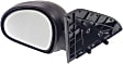 Driver Side Mirror, Manual Adjust, Non-Folding, Non-Heated, Textured Black, No Signal Light, No Memory, No Puddle Light, No Auto-Dimming, No Blind Spot Feature