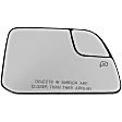 Passenger Side Mirror Glass, Heated, With Blind Spot Glass