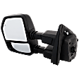 Driver Side Towing Mirror, Power Adjust, Heated, Power Folding, Paintable, In-housing Signal Light, With Memory, With Puddle Light, No Auto-Dimming, With Blind Spot Detection in Glass