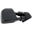 Passenger Side Towing Mirror, Power Adjust, Heated, Manual Folding, Textured Black, No Signal Light, No Memory, No Puddle Light, No Auto-Dim, With Blind Spot Detection in Glass