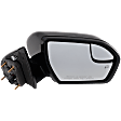 Passenger Side Mirror, Power Adjust, Heated, Manual Folding, Paintable, In-housing Signal Light, No Memory, With Puddle Light, No Auto-Dim, No Blind Spot Feature