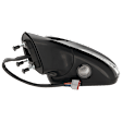 2013 Ford Fusion SE - Driver Side Mirror, Production Date To March 02, 2013, Power Adjust, Heated, Paintable, Manual Folding, In-housing Signal Light, With Blind Spot Detection in Glass, With Memory, With Puddle Light, No Auto-Dimming