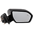 Passenger Side Mirror, Power Adjust, Heated, Manual Folding, Paintable, In-housing Signal Light, No Memory, With Puddle Light, No Auto-Dim, With Blind Spot Detection in Glass