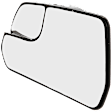2015 Ford Mustang - Mirror Glass Driver Side, Non-Heated, With Blind Spot Glass, No Signal Light
