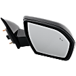 Passenger Side Mirror, Power Adjust, Heated, Power Folding, Paintable, In-housing Signal Light, With Memory, No Puddle Light, No Auto-Dim, With Blind Spot Light in Glass