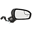 Passenger Side Mirror, Power Adjust, Heated, Manual Folding, Paintable, In-housing Signal Light, No Memory, With Puddle Light, No Auto-Dim, No Blind Spot Feature