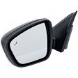 Driver Side Mirror, Power Adjust, Heated, Manual Folding, Paintable, No Signal Light, With Memory, No Puddle Light, No Auto-Dim, With Blind Spot Detection in Glass