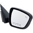 Passenger Side Mirror, Power Adjust, Heated, Manual Folding, Paintable, No Signal Light, With Memory, No Puddle Light, No Auto-Dim, With Blind Spot Detection in Glass