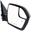 Passenger Side Mirror, Power Adjust, Heated, Manual Folding, Paintable, No Signal Light, No Memory, With Puddle Light, No Auto-Dim, With Blind Spot Glass