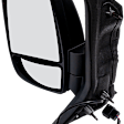 2024 Ford Transit-250 PTV - Driver Side Mirror, For Models With Medium or High Roof, Power Adjust, Non-Heated, Textured Black, Manual Folding, No Signal Light, With Blind Spot Glass, No Memory, No Puddle Light, No Auto-Dimming
