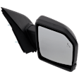 Passenger Side Mirror, Power Adjust, Heated, Manual Folding, Textured Black, In-housing Signal Light, No Memory, With Puddle Light, No Auto-Dim, With Blind Spot Glass