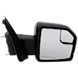 2019 Ford F-150 - Passenger Side Mirror, Production Date From February 26, 2018/2020, For Models Without Side View Camera, Power Adjust, Non-Heated, Textured Black, Manual Folding, No Signal Light, With Blind Spot Glass, No Memory, No Puddle Light, No
