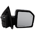 Passenger Side Mirror, Power Adjust, Heated, Power Folding, Chrome, In-housing Signal Light, With Memory, With Puddle Light, No Auto-Dim, With Blind Spot Glass