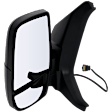 2020-2024 Ford Transit-250 - Driver Side Mirror, Power Adjust, Non-Heated, Manual Folding, Textured Black