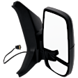 Passenger Side Mirror, Power Adjust, Non-Heated, Manual Folding, Textured Black