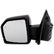 Driver Side Mirror, Power Adjust, Heated, Manual Folding, Textured Black, In-housing Signal Light, No Memory, With Puddle Light, No Auto-Dim, With Blind Spot Glass