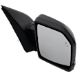 Passenger Side Mirror, Power Adjust, Heated, Manual Folding, Textured Black, In-housing Signal Light, No Memory, With Puddle Light, No Auto-Dim, With Blind Spot Glass