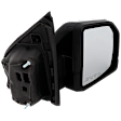 Passenger Side Mirror, Power Adjust, Heated, Manual Folding, Textured Black, In-housing Signal Light, No Memory, With Puddle Light, No Auto-Dim, With Blind Spot Glass