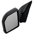 Driver Side Mirror, Power Adjust, Heated, Manual Folding, Textured Black, In-housing Signal Light, No Memory, With Puddle Light, No Auto-Dim, With Blind Spot Glass