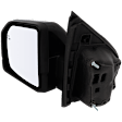 Driver Side Mirror, Power Adjust, Heated, Manual Folding, Textured Black, In-housing Signal Light, No Memory, With Puddle Light, No Auto-Dim, With Blind Spot Glass
