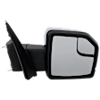 2020 Ford F-150 Lariat - Passenger Side Mirror, Power Adjust, Heated, Chrome, Power Folding, In-housing Signal Light, With Blind Spot Glass, With Memory, With Puddle Light, No Auto-Dimming