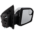 2020 Ford F-150 Lariat - Passenger Side Mirror, Power Adjust, Heated, Chrome, Power Folding, In-housing Signal Light, With Blind Spot Glass, With Memory, With Puddle Light, No Auto-Dimming