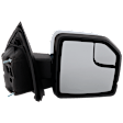 2020 Ford F-150 Lariat - Passenger Side Mirror, Power Adjust, Heated, Chrome, Power Folding, In-housing Signal Light, With Blind Spot Glass, With Memory, With Puddle Light, No Auto-Dimming