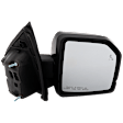 2020 Ford F-150 Lariat - Passenger Side Mirror, Crew or Extended Cab Pickup, Power Adjust, Heated, Paintable, Power Folding, In-housing Signal Light, With Blind Spot Glass, With Memory, With Puddle Light, No Auto-Dimming