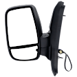 Driver Side Mirror, Power Adjust, Non-Heated, Manual Folding, Textured Black, No Signal Light, No Memory, No Puddle Light, No Auto-Dim, With Blind Spot Glass