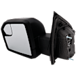 Driver Side Mirror, Power Adjust, Heated, Manual Folding, Textured Black, In-housing Signal Light, No Memory, No Puddle Light, No Auto-Dim, With Blind Spot Glass