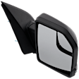 Passenger Side Mirror, Power Adjust, Heated, Manual Folding, Textured Black, In-housing Signal Light, No Memory, With Puddle Light, No Auto-Dim, With Blind Spot Glass
