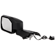 2024 Ford Bronco Big Bend - Driver Side Mirror, Power Adjust, Heated, Textured Black, Manual Folding, No Signal Light, With Blind Spot Detection in Glass, No Memory, No Puddle Light, No Auto-Dimming