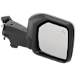 2024 Ford Bronco Raptor - Passenger Side Mirror, Power Adjust, Heated, Textured Black, Manual Folding, No Signal Light, With Blind Spot Detection in Glass, No Memory, No Puddle Light, No Auto-Dimming