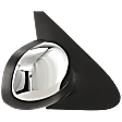 Passenger Side Mirror, Non-Towing, Power Adjust, Manual Folding, Non-Heated, Chrome, No Signal Light, No Memory, No Puddle Light, No Auto-Dimming, No Blind Spot Feature