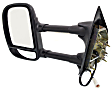 Driver Side Towing Mirror, Power Adjust, Non-Heated, Manual Folding, Textured Black, No Signal Light, No Memory, No Puddle Light, No Auto-Dimming, With Blind Spot Glass